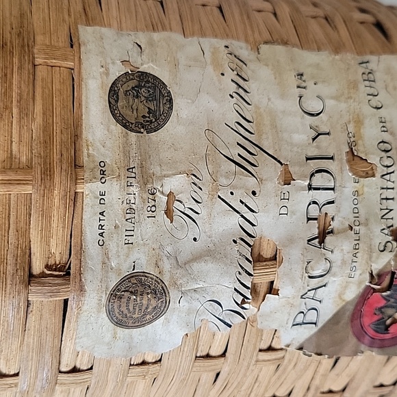 Large Vintage Demijohn Bacardi Rum - Picture 9 of 10